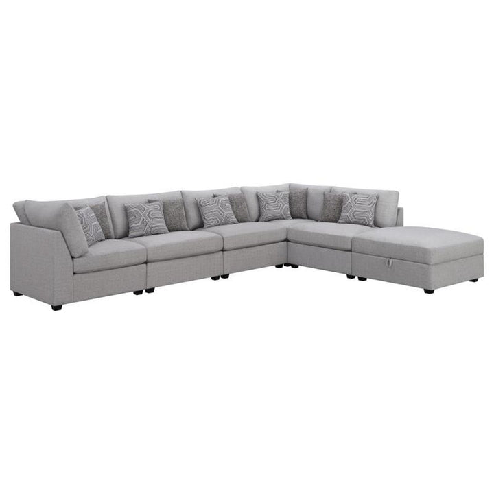 Cambria 6-piece Upholstered Modular Sectional Grey (551511-SET)