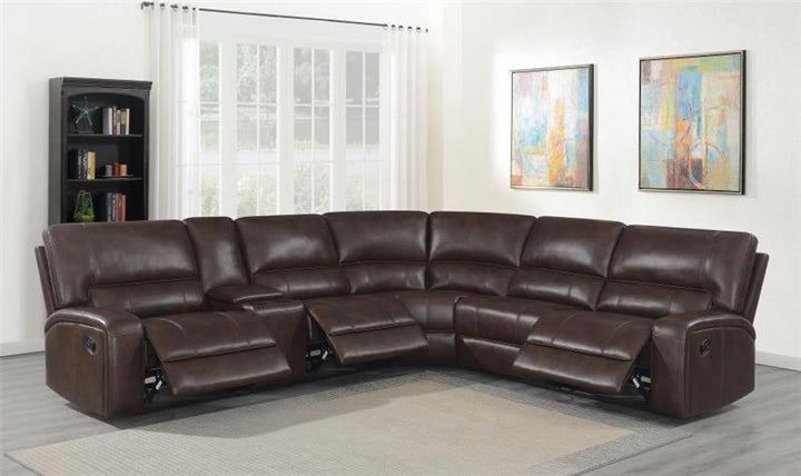 Brunson 3-piece Upholstered Motion Sectional Brown (600440)