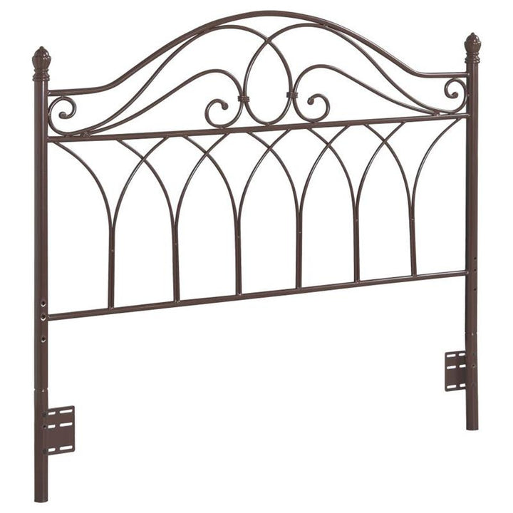 Zola Queen / Full Metal Scroll Headboard Brown (300186QF)