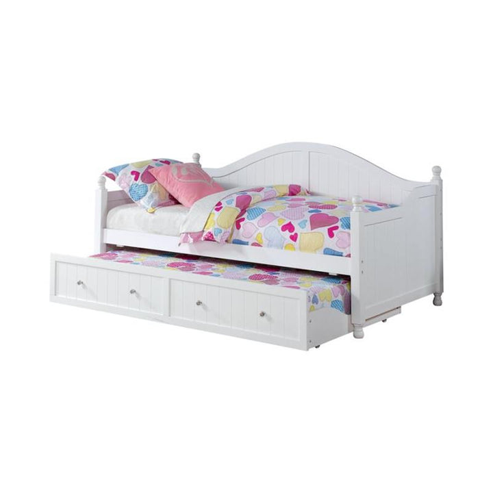 Julie Ann Twin Daybed with Trundle White (300053)