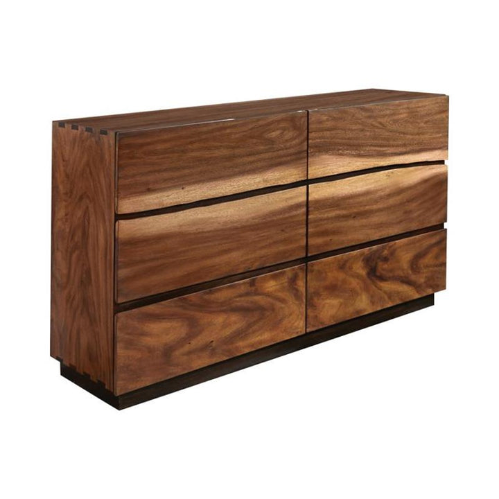 Winslow 6-drawer Dresser Smokey Walnut and Coffee Bean (223253)