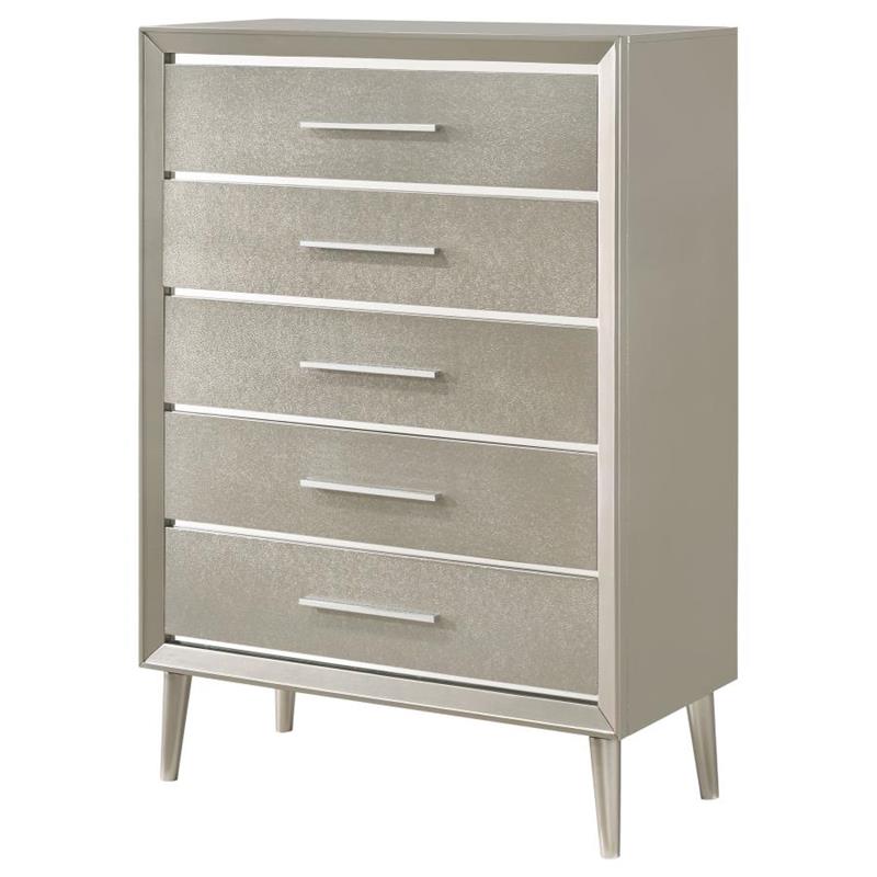 Ramon 5-drawer Chest Metallic Sterling (222705)