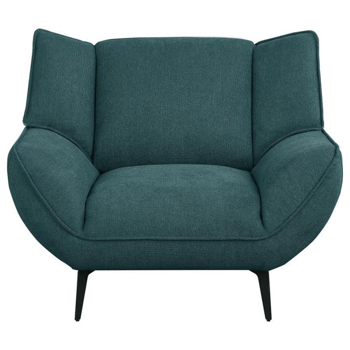 Acton 3-piece Upholstered Flared Arm Sofa Set Teal Blue (511161-S3)