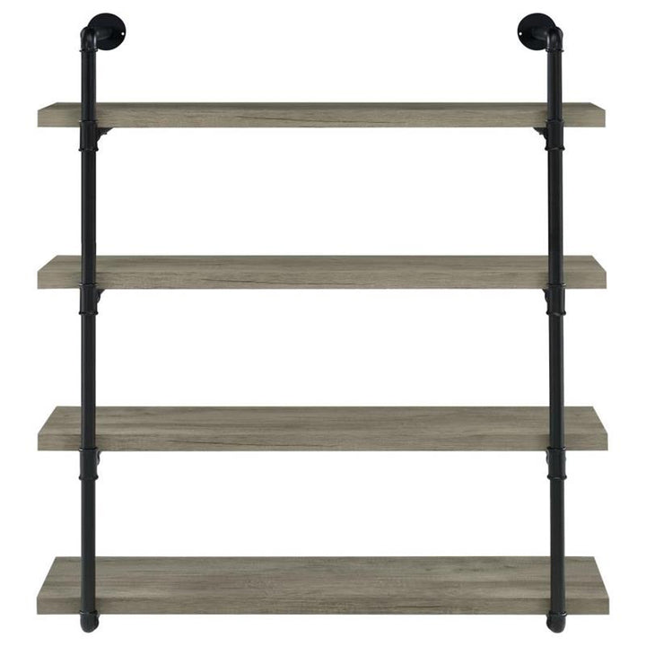 Elmcrest 40-inch Wall Shelf Black and Grey Driftwood (804427)