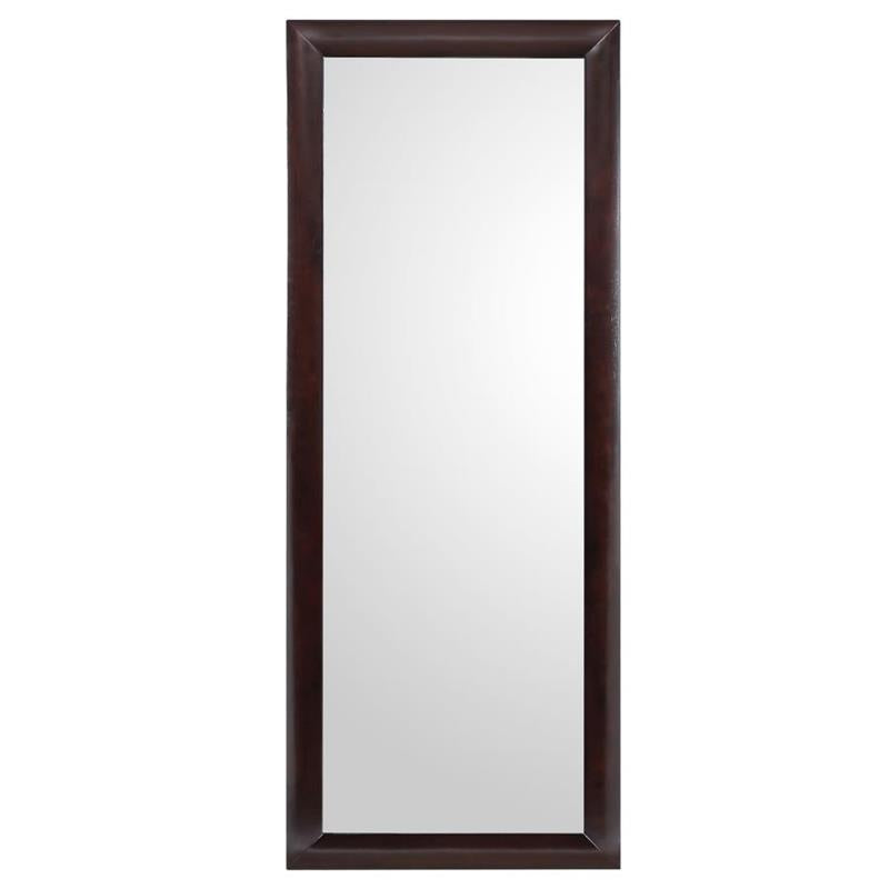 Phoenix Rectangular Standing Floor Mirror Black (200417)