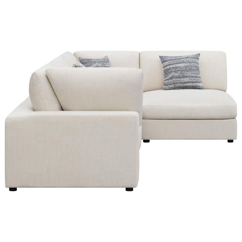 Serene 4-piece Upholstered Modular Sectional Beige (551321-SETA)