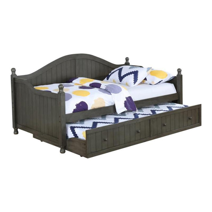 Julie Ann Twin Daybed with Trundle Warm Grey (301053)