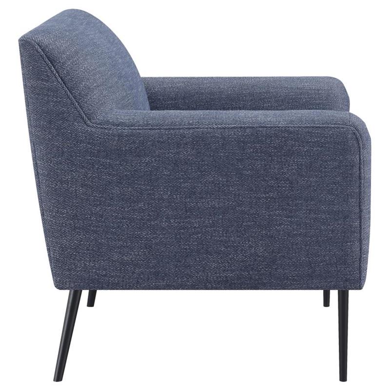 Darlene Upholstered Tight Back Accent Chair Navy Blue (905641)