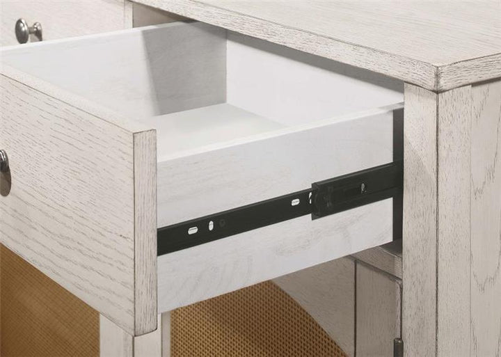 Kirby 3-drawer Rectangular Server with Adjustable Shelves Natural and Rustic Off White (192695)