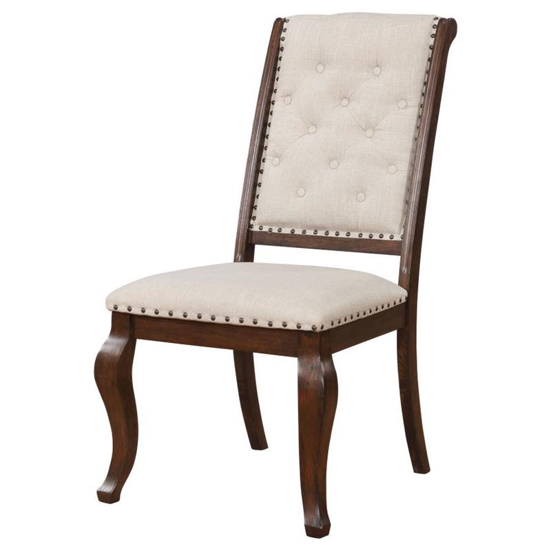 Brockway Tufted Dining Chairs Cream and Antique Java (Set of 2) (110312)
