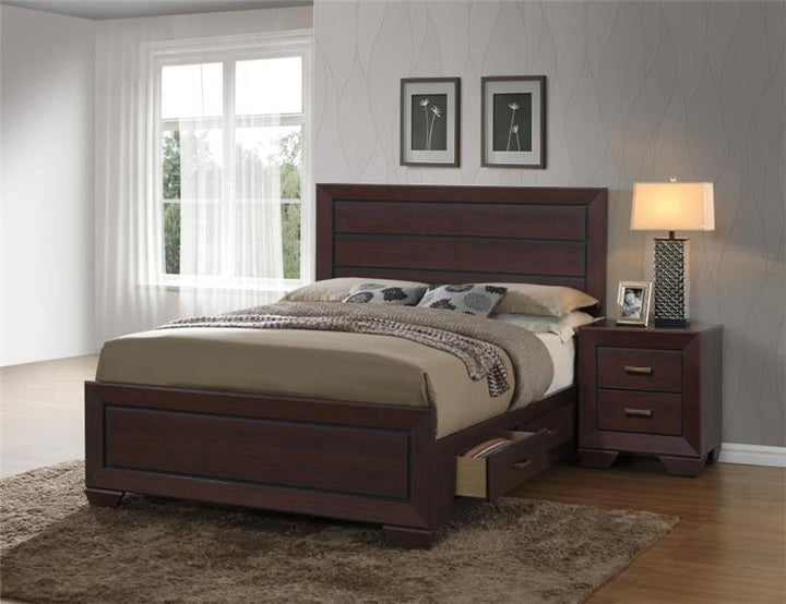 Kauffman California King Storage Bed Dark Cocoa (204390KW)