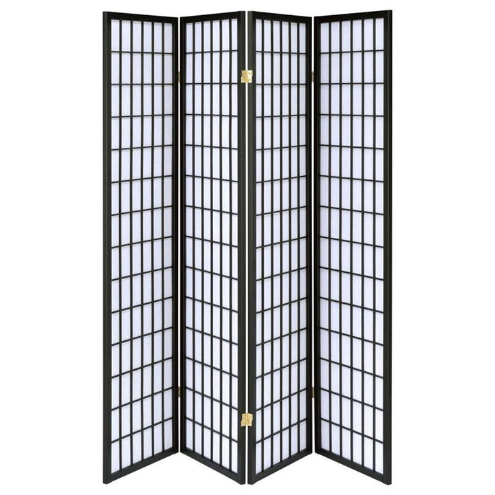 Roberto 4-panel Folding Screen Black and White (4624)