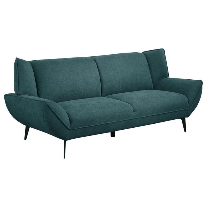 Acton 3-piece Upholstered Flared Arm Sofa Set Teal Blue (511161-S3)