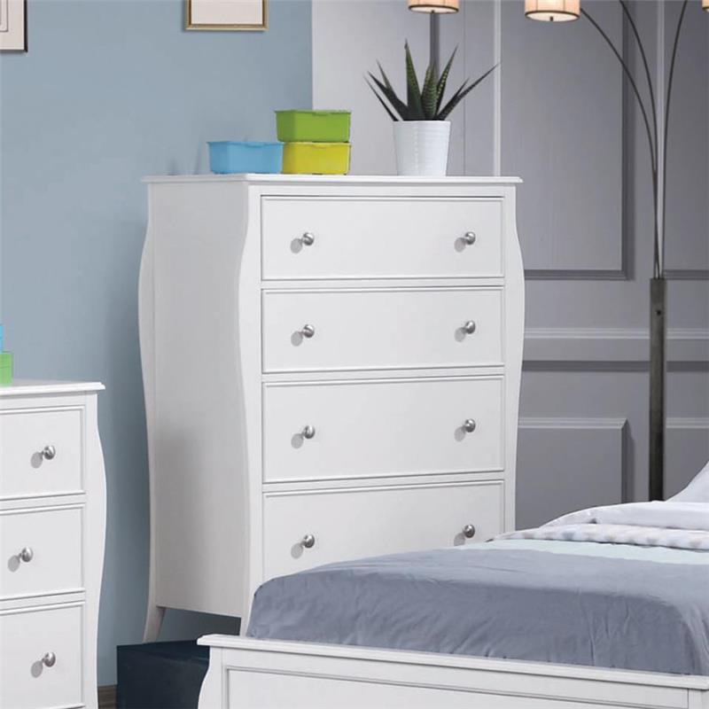 Dominique 4-drawer Chest Cream White (400565)