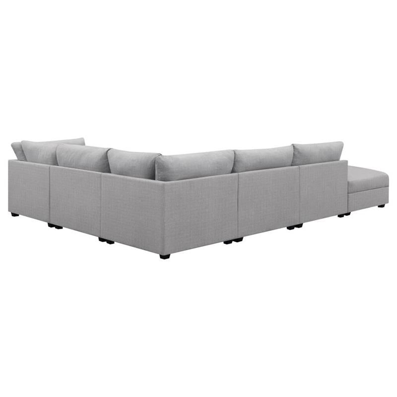 Cambria 6-piece Upholstered Modular Sectional Grey (551511-SET)