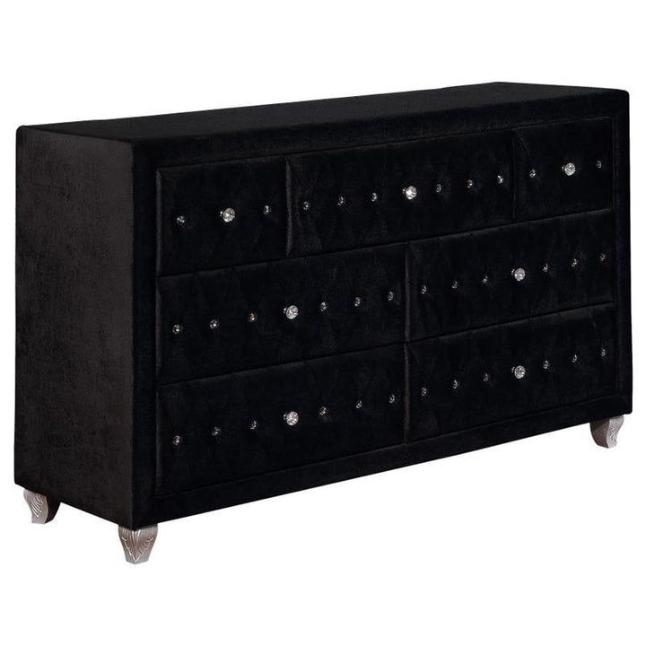 Deanna 7-drawer Rectangular Dresser Black (206103)