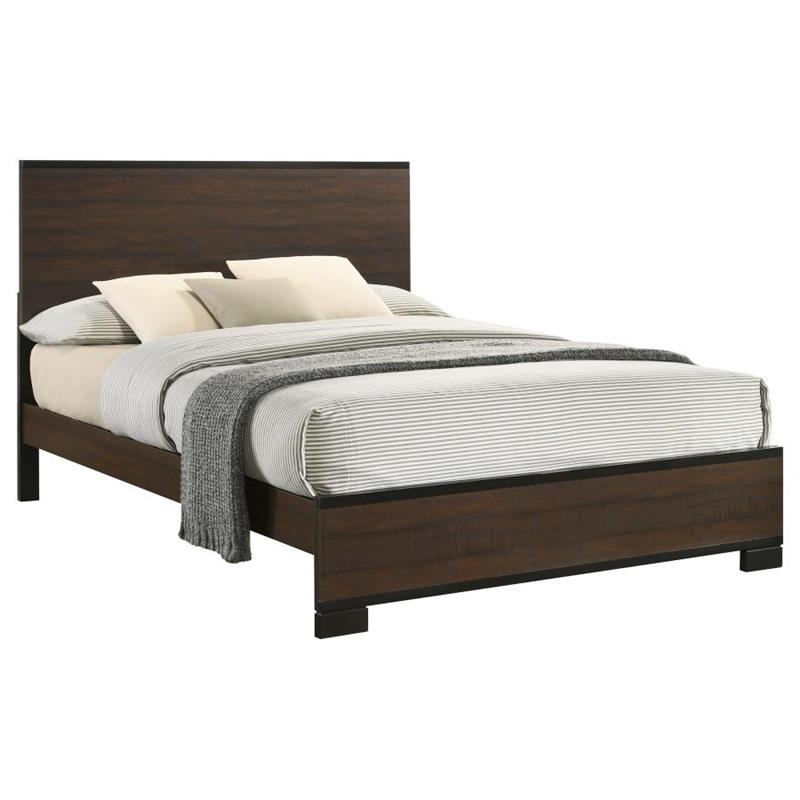 Edmonton Queen Panel Bed Rustic Tobacco (204351Q)