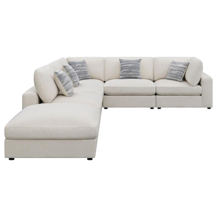 Serene 6-piece Upholstered Modular Sectional Beige (551321-SET)