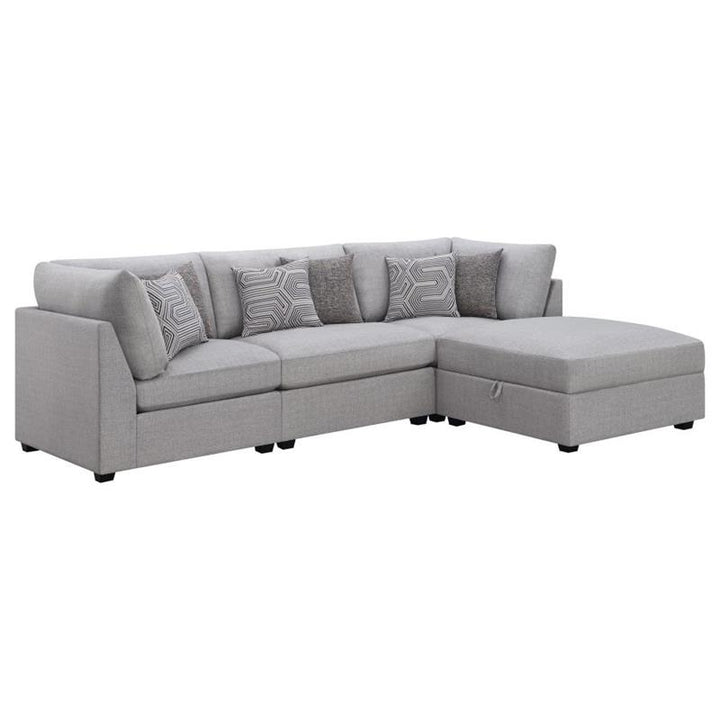 Cambria 4-piece Upholstered Modular Sectional Grey (551511-S4A)