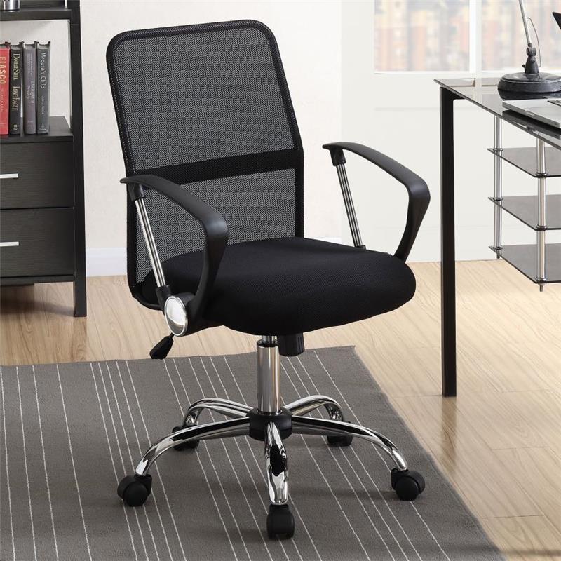 Gerta Office Chair with Mesh Backrest Black and Chrome (801319)