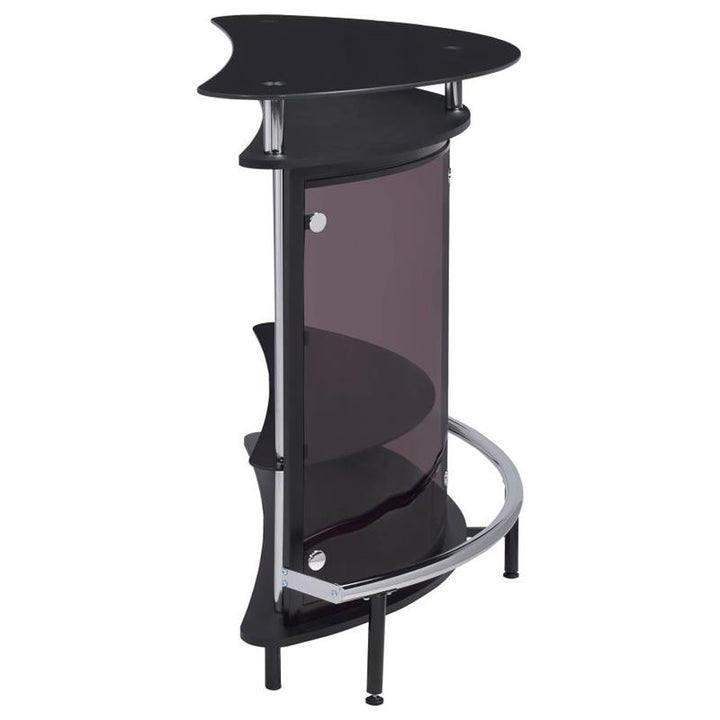 Amarillo 2-tier Bar Unit Black and Chrome (101065)