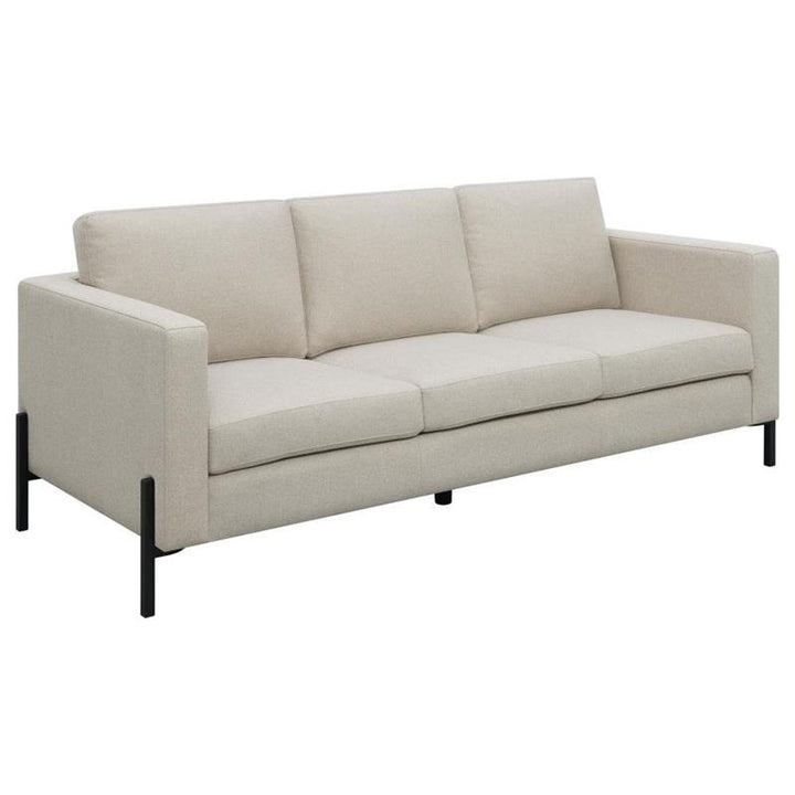 Tilly 2-piece Upholstered Track Arms Sofa Set Oatmeal (509901-S2)