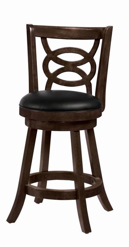 Calecita Swivel Counter Height Stools with Upholstered Seat Cappuccino (Set of 2) (101929)