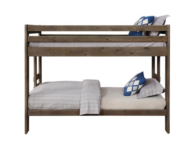 Wrangle Hill Twin Over Twin Bunk Bed Gun Smoke (400831)