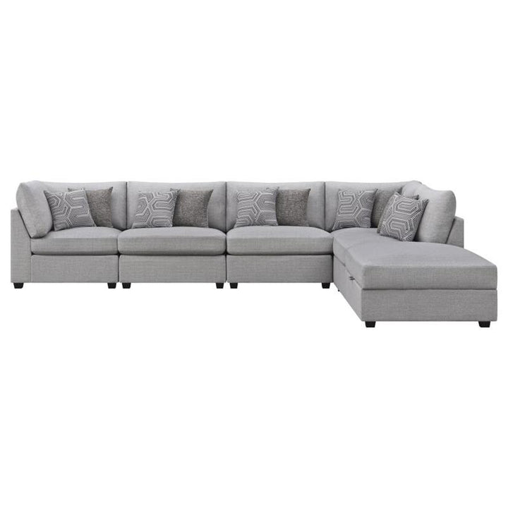 Cambria 6-piece Upholstered Modular Sectional Grey (551511-SET)