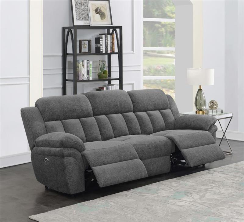 Bahrain Upholstered Power Sofa Charcoal (609541P)