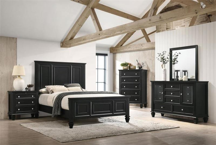 Sandy Beach Bedroom Set with High Headboard (201321KW-S5)