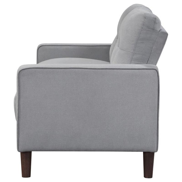 Bowen Upholstered Track Arms Tufted Loveseat Grey (506782)