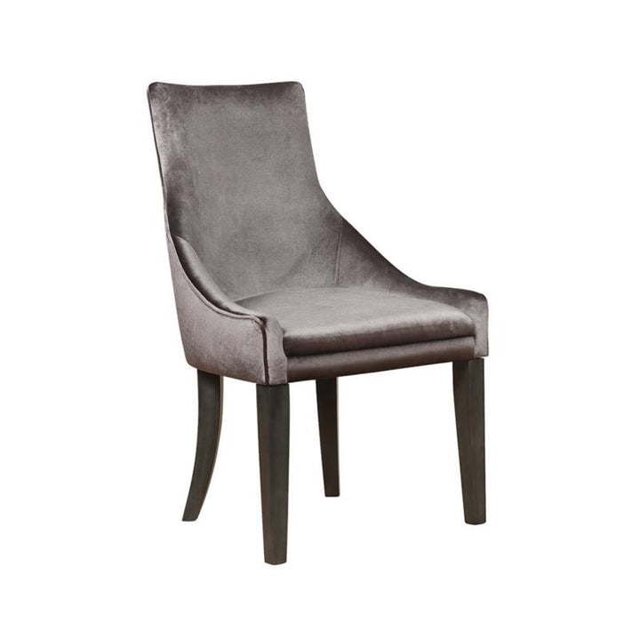 Phelps Upholstered Demi Wing Chairs Grey (Set of 2) (121714)