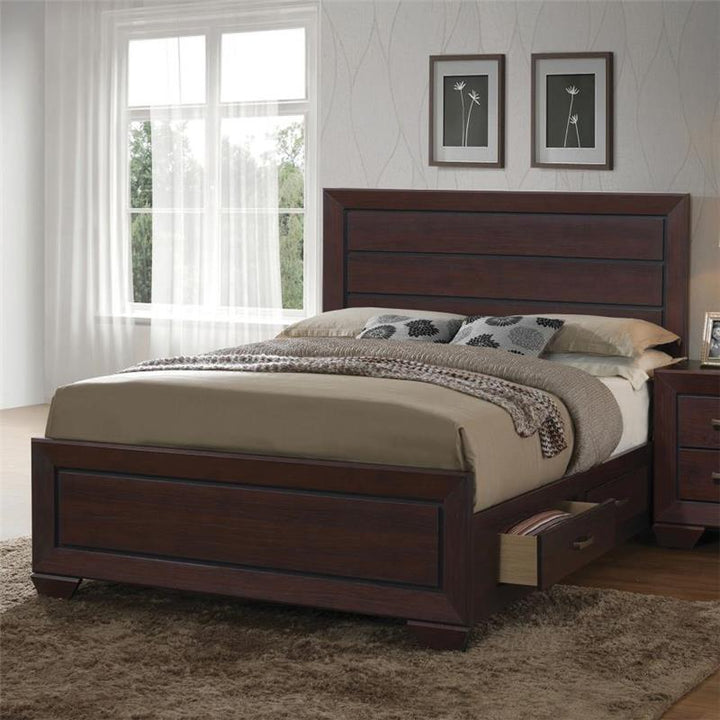 Kauffman California King Storage Bed Dark Cocoa (204390KW)