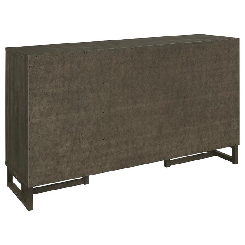 Kelly 3-drawer Storage Dining Sideboard Server Dark Grey (107965)