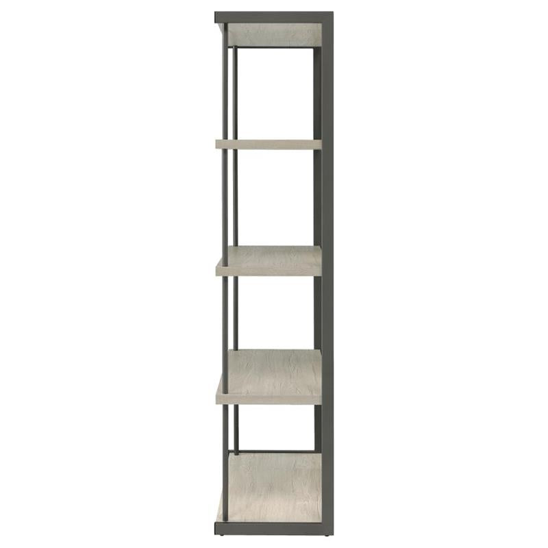 Loomis 4-shelf Bookcase Whitewashed Grey (805884)