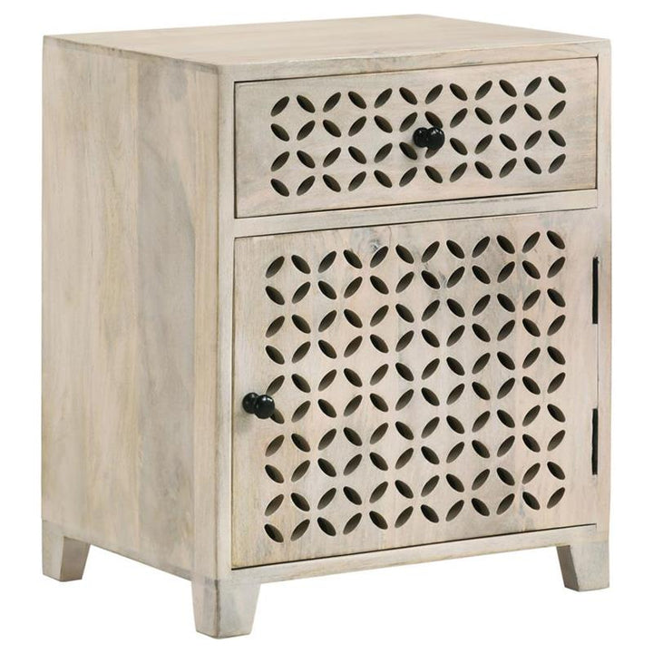 August 1-door Accent Cabinet White Washed (953569)