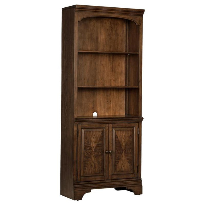 Hartshill Bookcase with Cabinet Burnished Oak (881286)