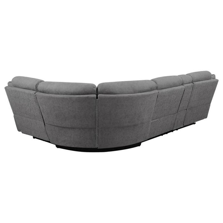 Higgins 4-piece Upholstered Power Sectional Grey (600370)