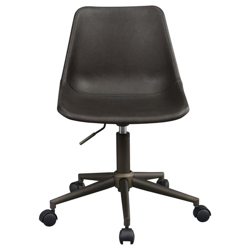 Carnell Adjustable Height Office Chair with Casters Brown and Rustic Taupe (803378)
