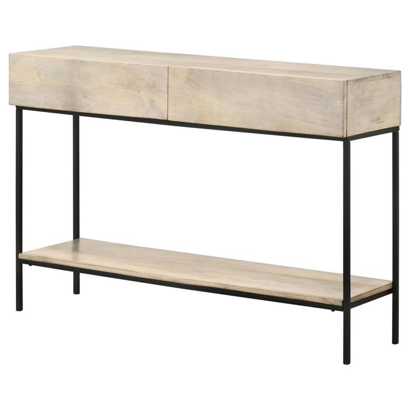 Rubeus 2-drawer Console Table with Open Shelf White Washed (959541)