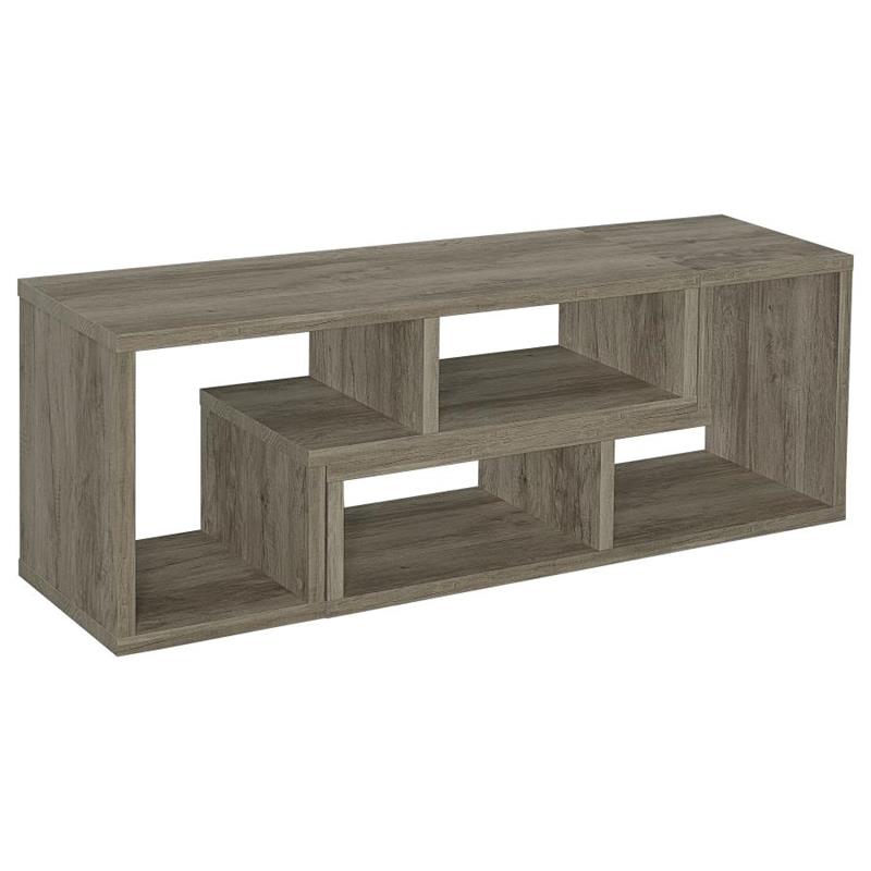 Velma Convertable Bookcase and TV Console Grey Driftwood (802330)