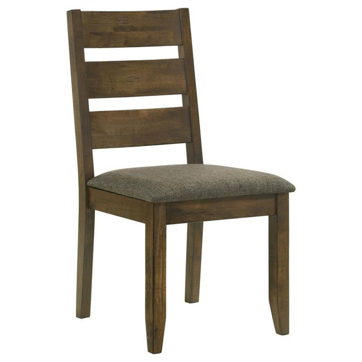 Alston Ladder Back Dining Side Chairs Knotty Nutmeg and Grey (Set of 2) (106382)