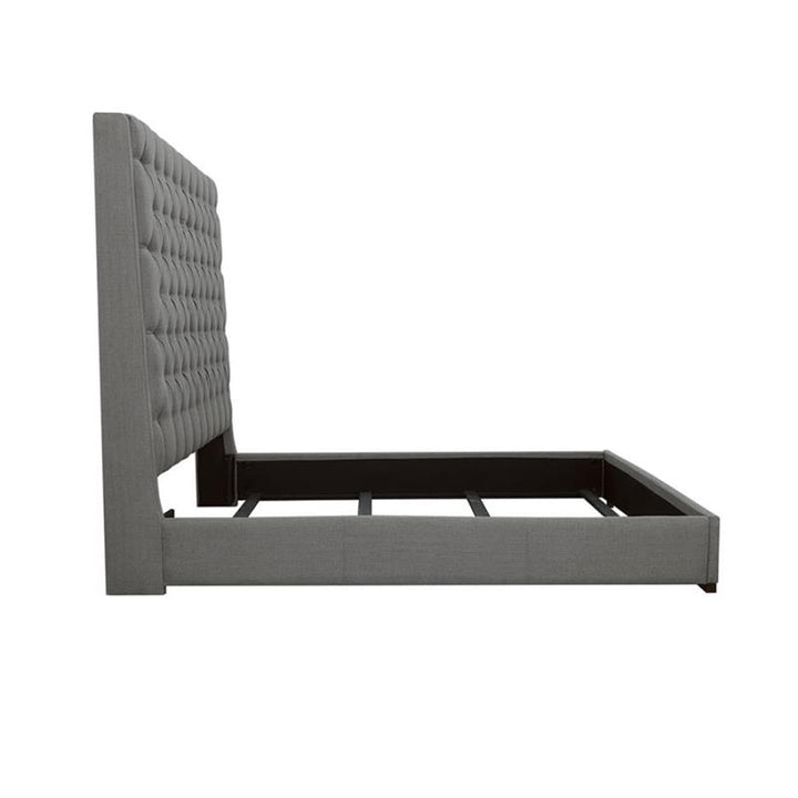 Camille Tall Tufted Queen Bed Grey (300621Q)