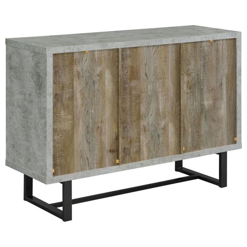 Abelardo 3-drawer Accent Cabinet Weathered Oak and Cement (953565)