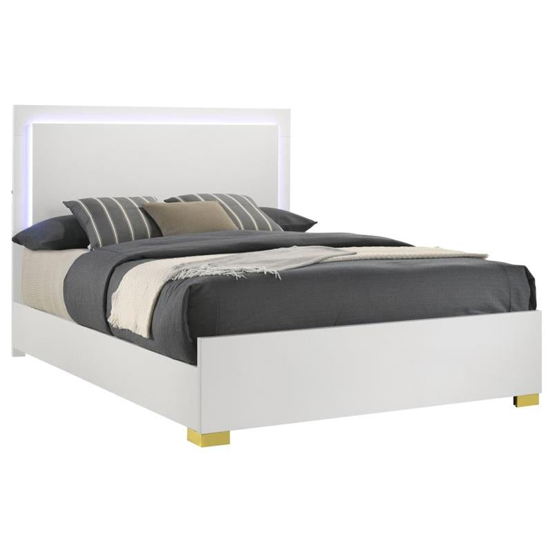 Marceline Full Bed with LED Headboard White (222931F)