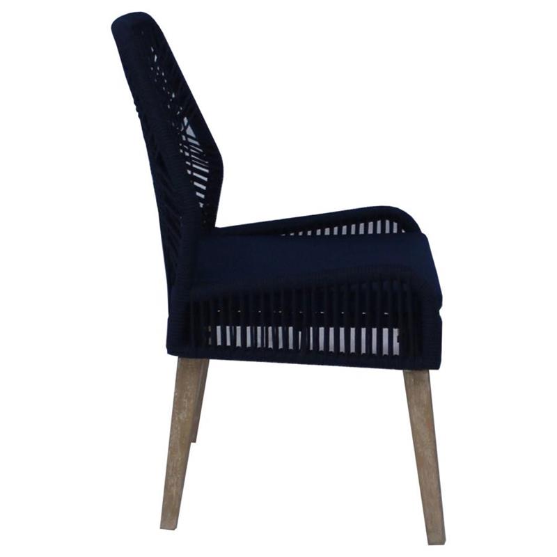 Nakia Woven Rope Dining Chairs Dark Navy (Set of 2) (110034)